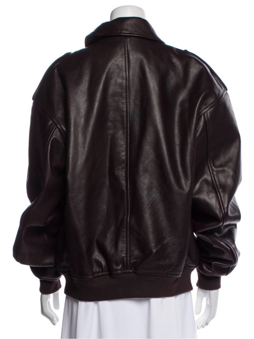 The Frankie Shop VIPER LEATHER JACKET - BROWN - Picture 7 of 17